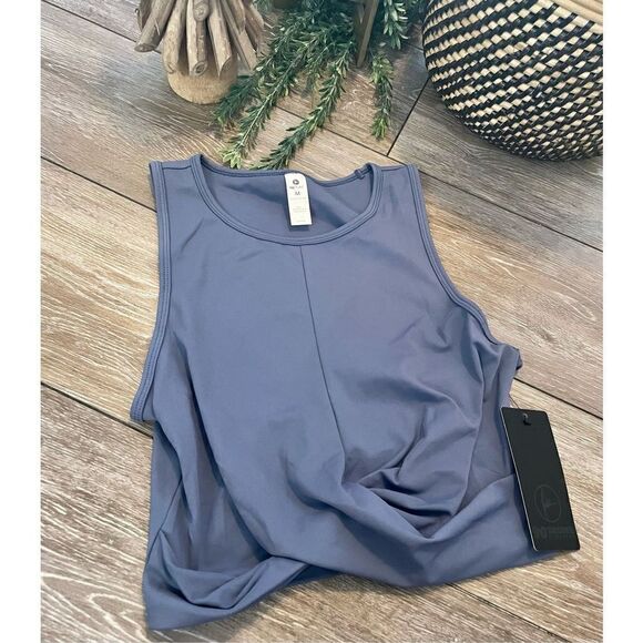 Air Lux Wrapped Twist Front Crop Top - Picture 3 of 4